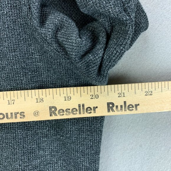 **SOLD**Banana Republic Mens Shirt Large Gray Long Sleeve Thermal Snap Pockets - Picture 10 of 12